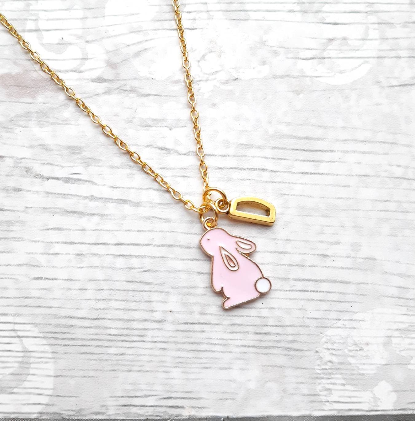 Rabbit necklace, easter jewellery, bunny necklace, easter bunny gift, animal lover present, cute gifts for girls