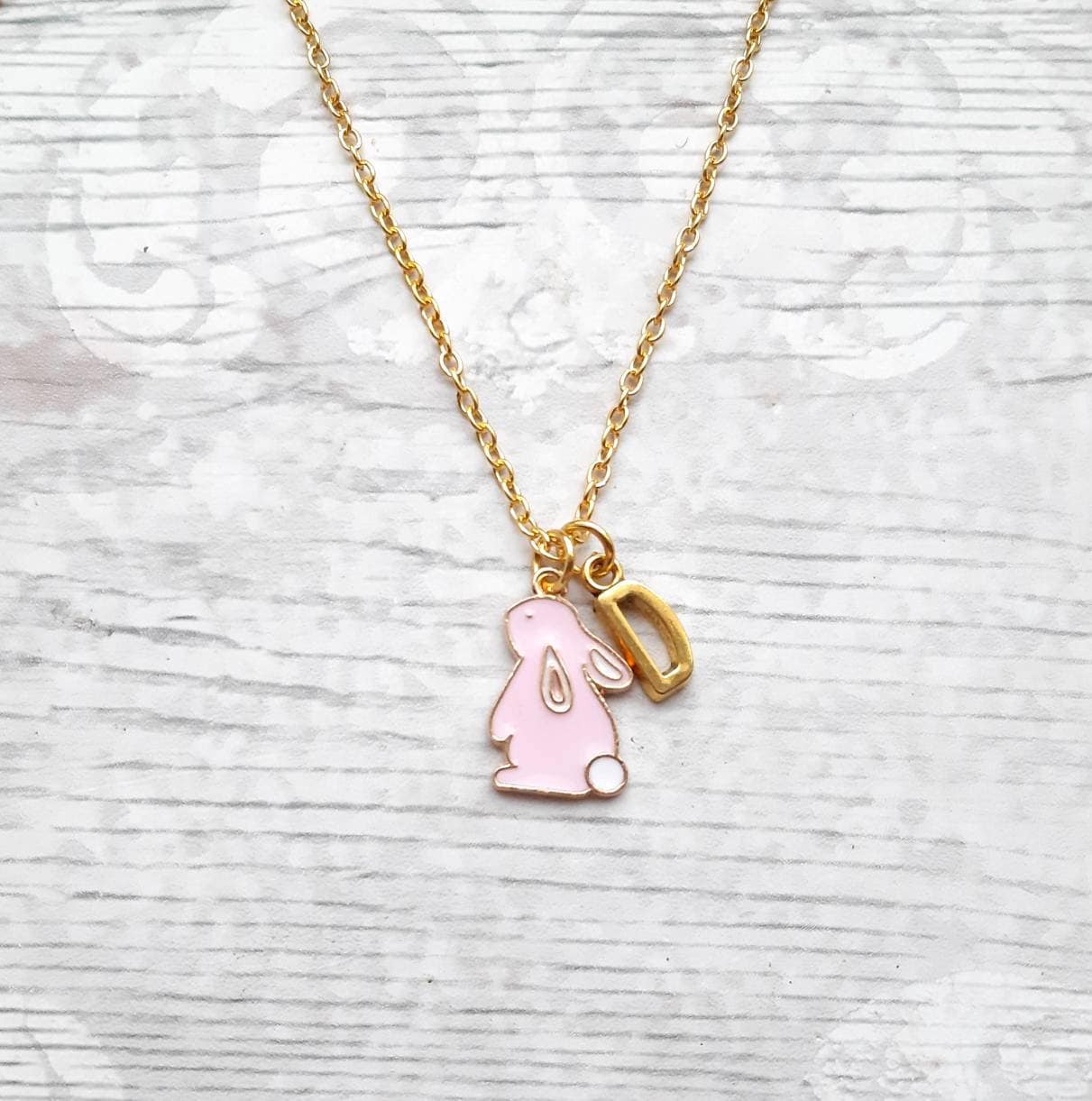 Rabbit necklace, easter jewellery, bunny necklace, easter bunny gift, animal lover present, cute gifts for girls