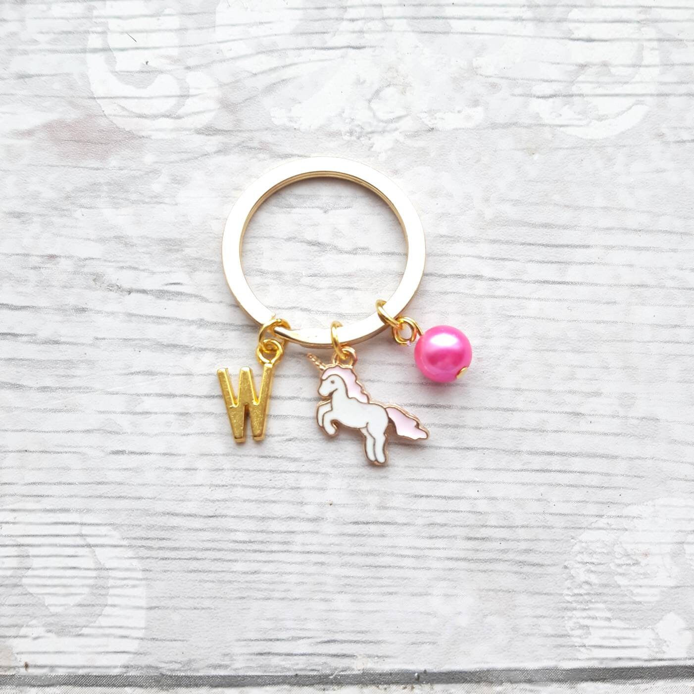 Unicorn necklace, fantasy necklace, personalised initial necklace, animal jewellery, mythical horse gift, little girls present