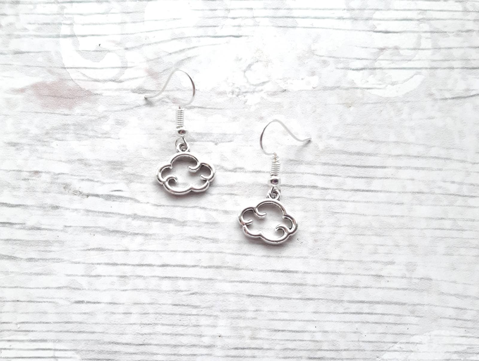 Cloud earrings, weather jewellery, rain cloud warrings, sky lover present, cute gifts for girls