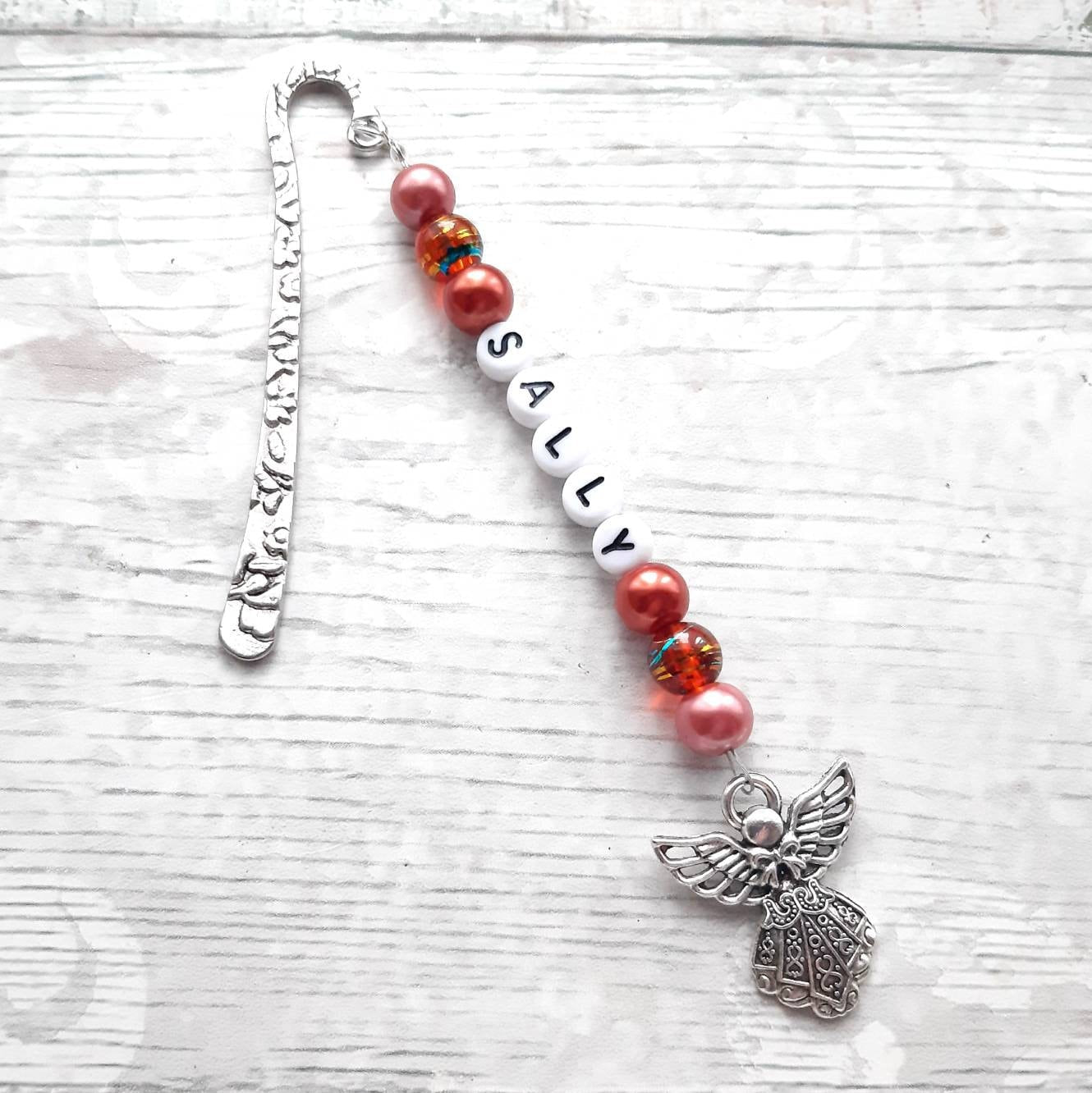 Angel bookmark, guardian angel page marker, metal bookmark, book lover gift, bookworm present, religious bookmark, reader gift