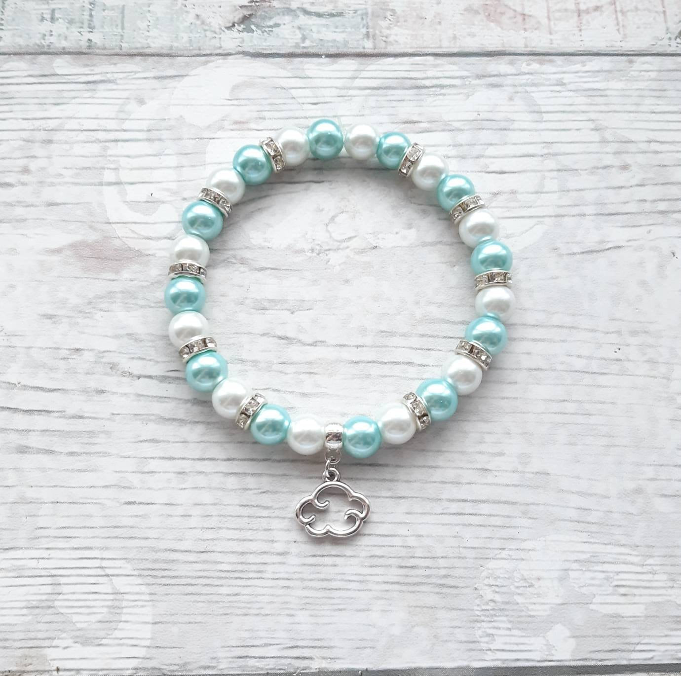 Cloud bracelet, summer weather jewellery, friendship present, cute dainty bracelet, dream gift for kids