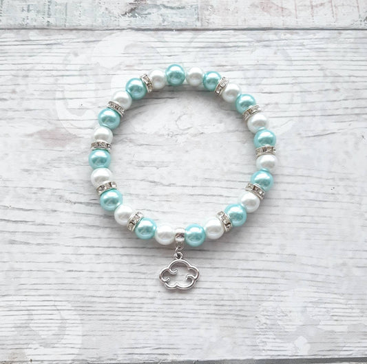 Cloud bracelet, summer weather jewellery, friendship present, cute dainty bracelet, dream gift for kids