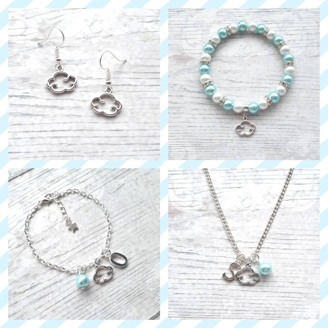 Cloud bracelet, summer weather jewellery, friendship present, cute dainty bracelet, dream gift for kids