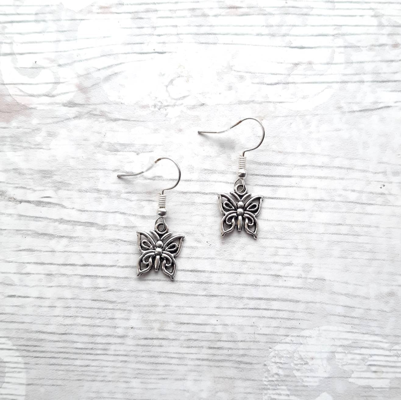 butterfly earrings, butterfly jewellery, insect lover, nature gift, boho earrings