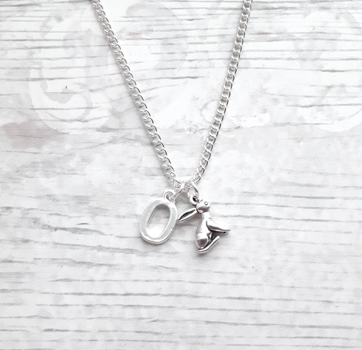 Rabbit necklace, easter jewellery, bunny necklace, easter bunny gift, animal lover present, cute gifts for girls
