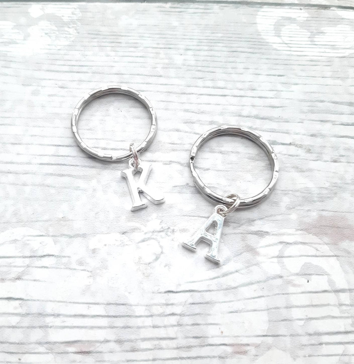 Initial keyring, personalised keychain, monogram bag charm, letter keyring, alphabet bag charm, initial accessory