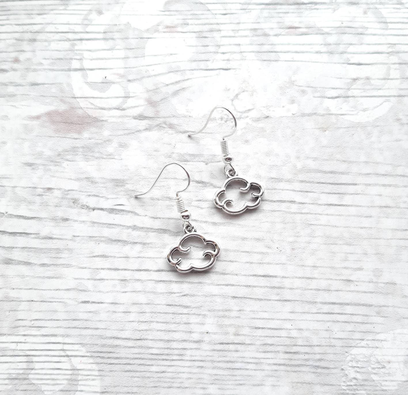 Cloud earrings, weather jewellery, rain cloud warrings, sky lover present, cute gifts for girls