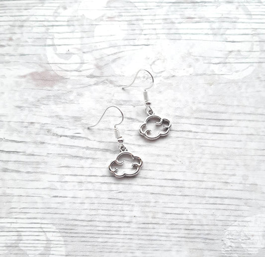 Cloud earrings, weather jewellery, rain cloud warrings, sky lover present, cute gifts for girls