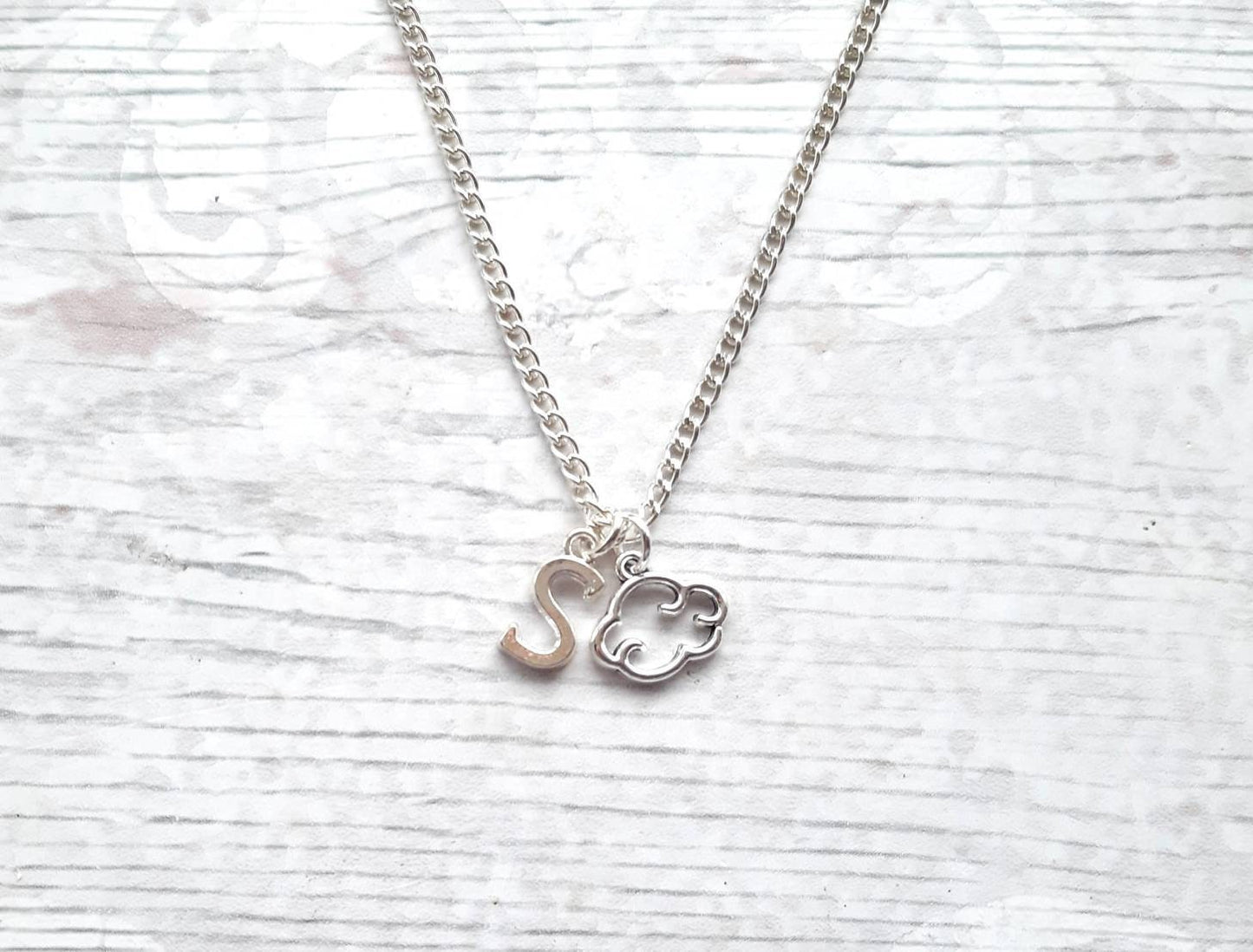 Cloud necklace, weather jewellery, sky lover gift, present for kids, celestial jewellery