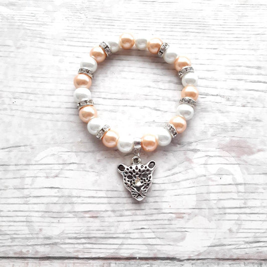 leopard bracelet, cheetah bracelet, cat jewellery, animal lover present, panther gift, rhinestone bracelet