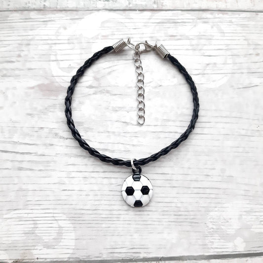 football bracelet, soccer ball gift, fathers day present, gifts for him, football mom, sports jewellery