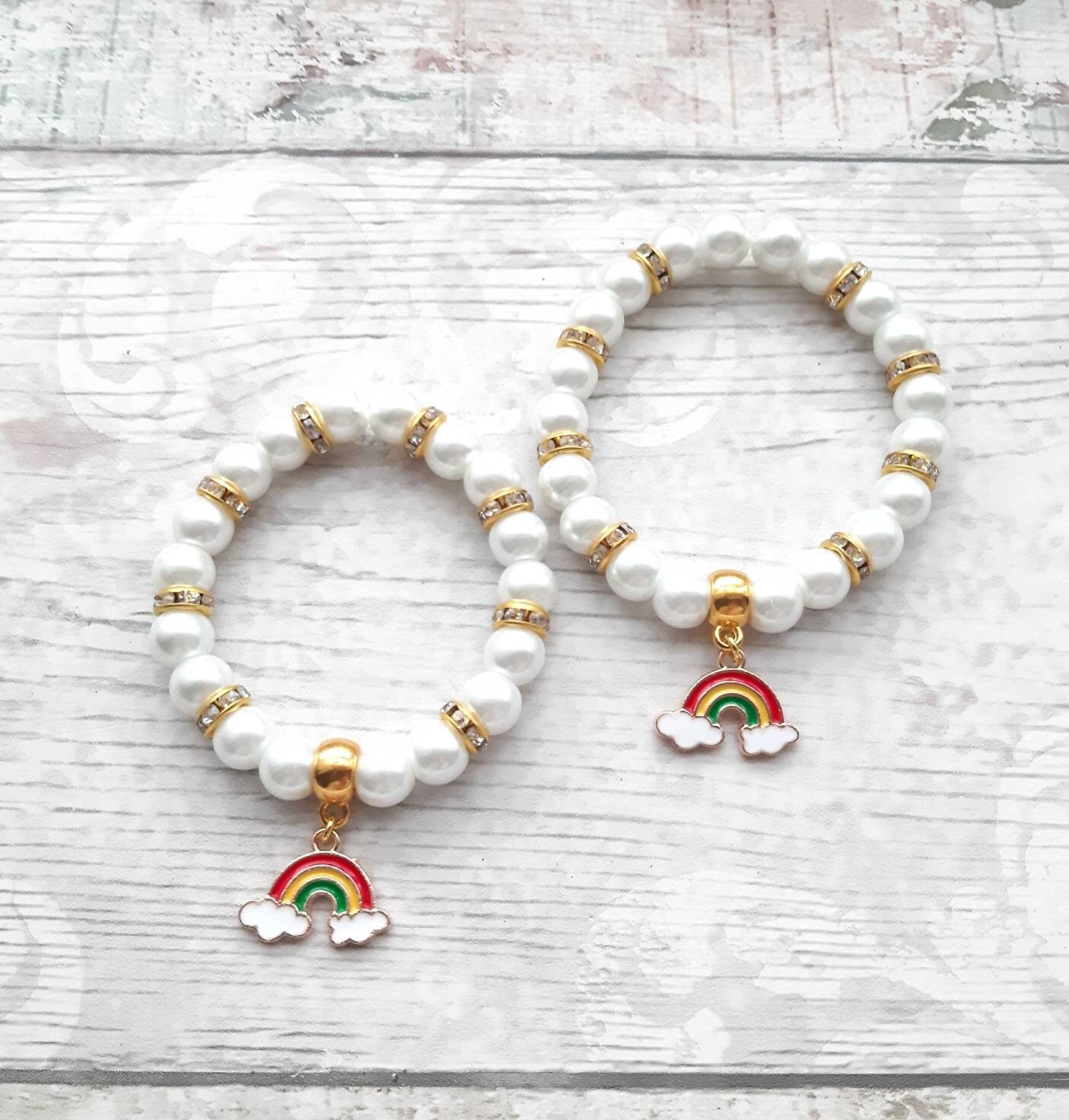 Rainbow bracelet, rainbow jewellery, colourful beaded bracelet, friendship jewellery, pride jewellery, rainbow present