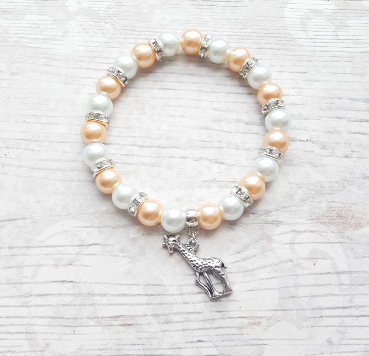 Giraffe bracelet, safari jewellery, animal lover present, giraffe gift idea, thankyou gift, jewellery for girls, zoo keepsake