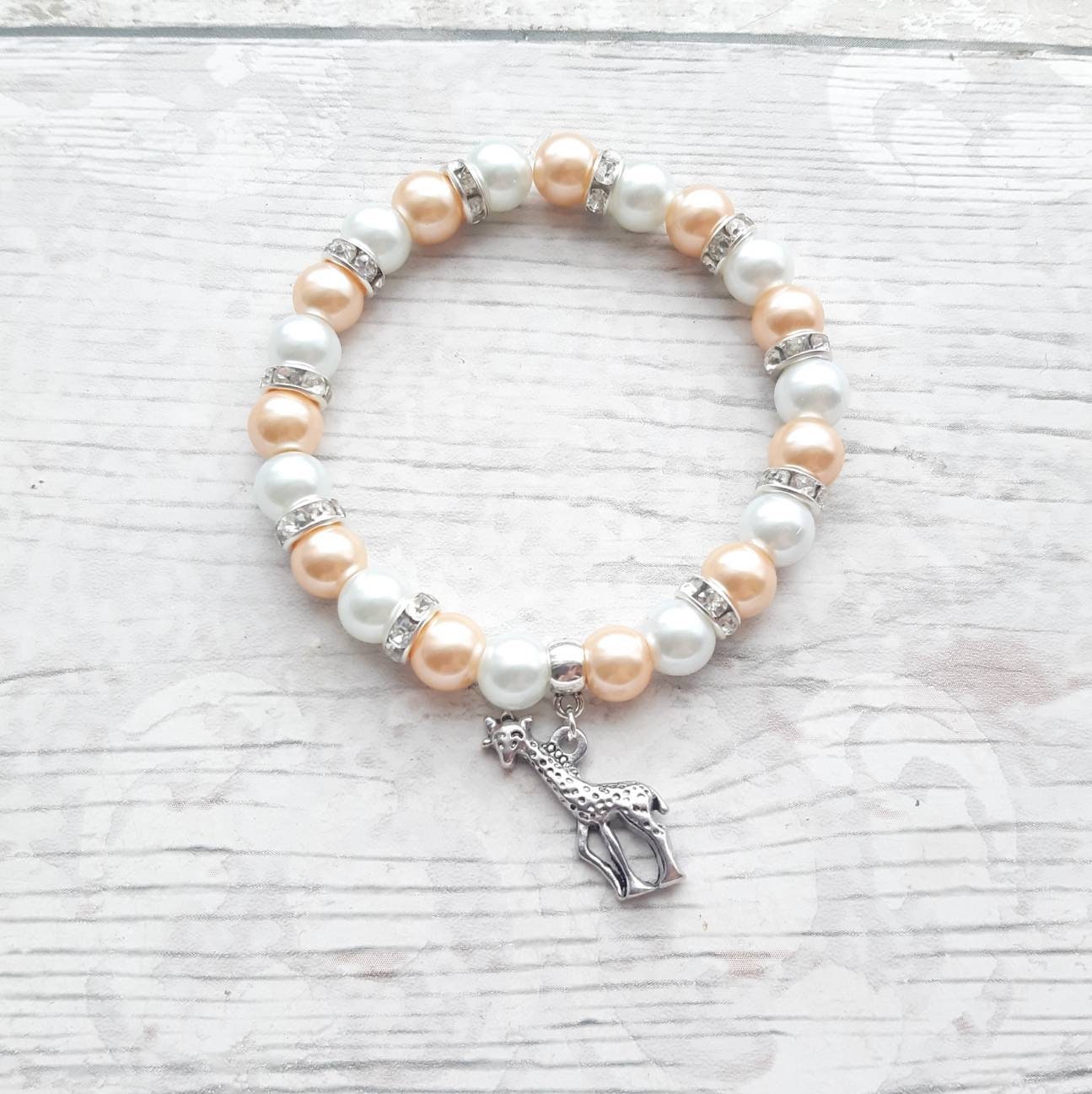 Giraffe bracelet, safari jewellery, animal lover present, giraffe gift idea, thankyou gift, jewellery for girls, zoo keepsake