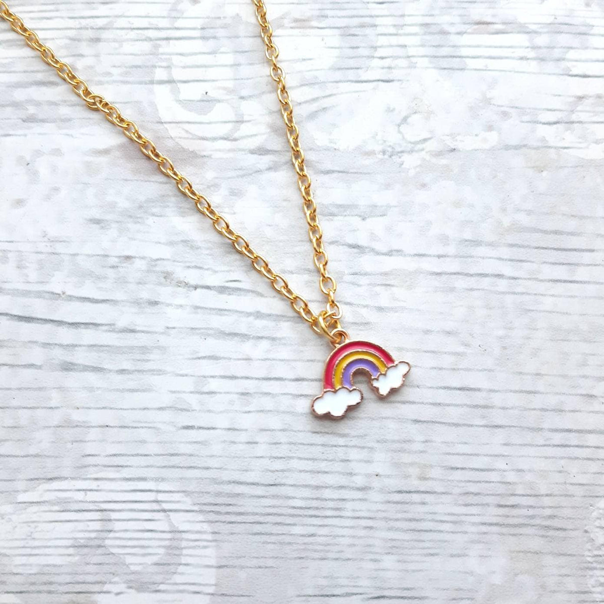 rainbow necklace, personalised initial jewellery, daughter necklace, rainbow lover present, pride necklace, gifts for girls