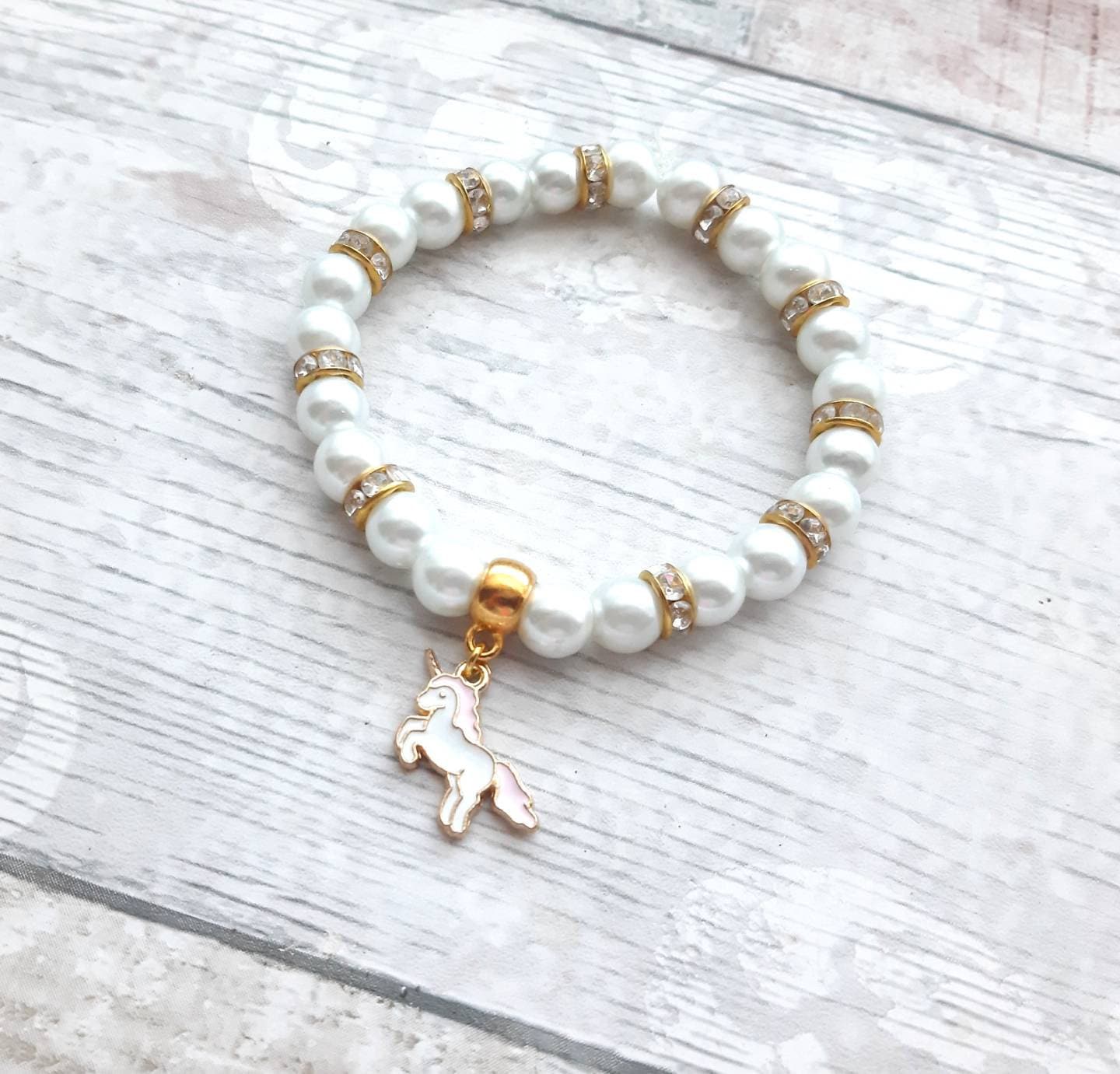 gold unicorn bracelet, fairytale bracelet, horse jewellery, animal lover gift, pony jewelry, gifts for girls, horse riding present