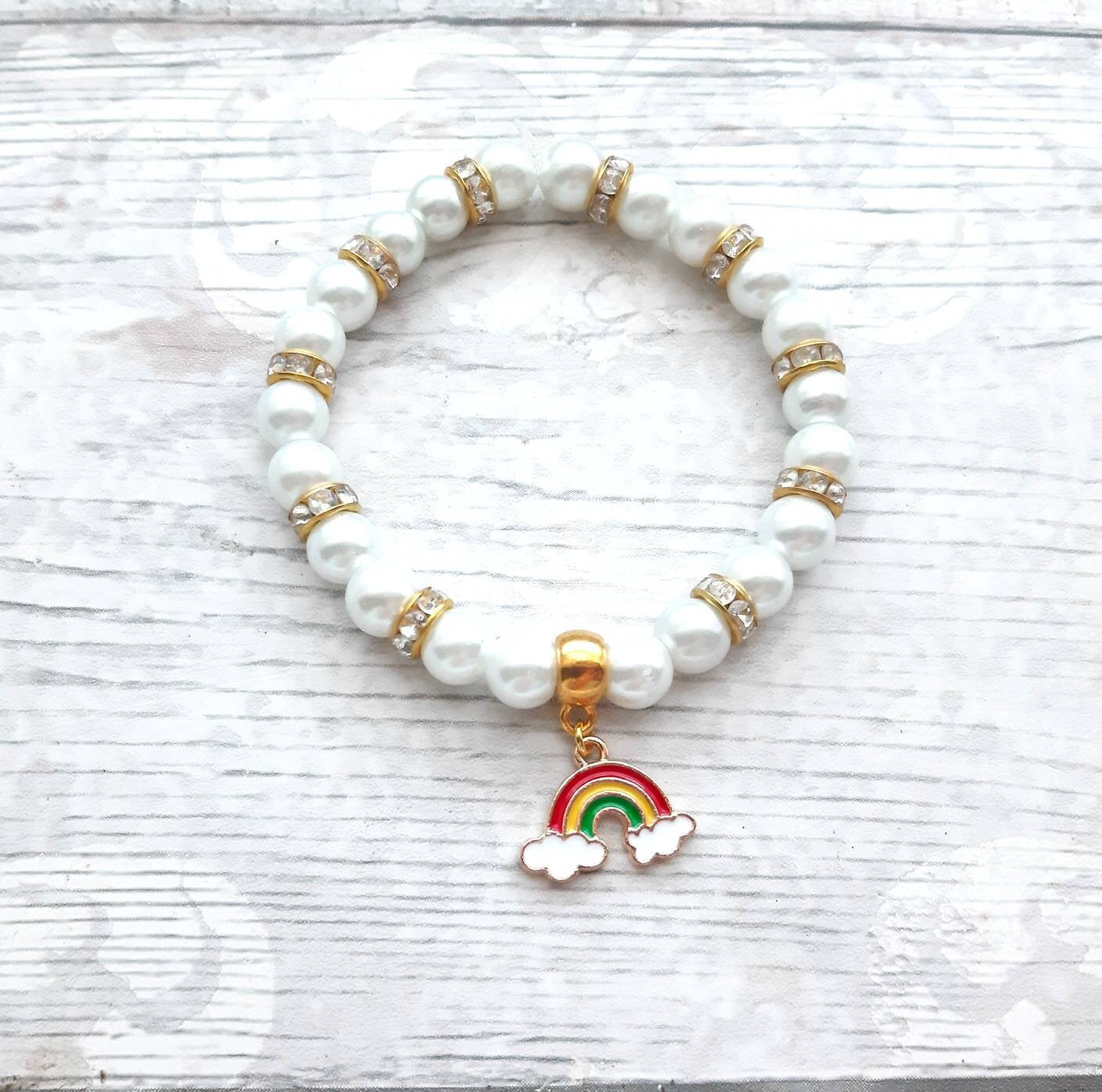 Rainbow bracelet, rainbow jewellery, colourful beaded bracelet, friendship jewellery, pride jewellery, rainbow present