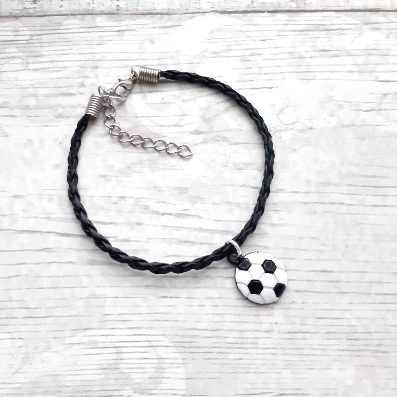 football bracelet, soccer ball gift, fathers day present, gifts for him, football mom, sports jewellery