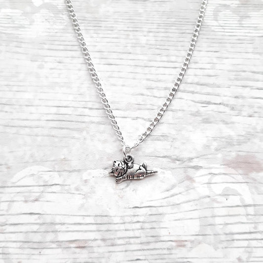 cat necklace, feline necklace, initial jewellery, personalized jewelry, cute pet gift, animal lover, kitty present for kids, crazy cat lady