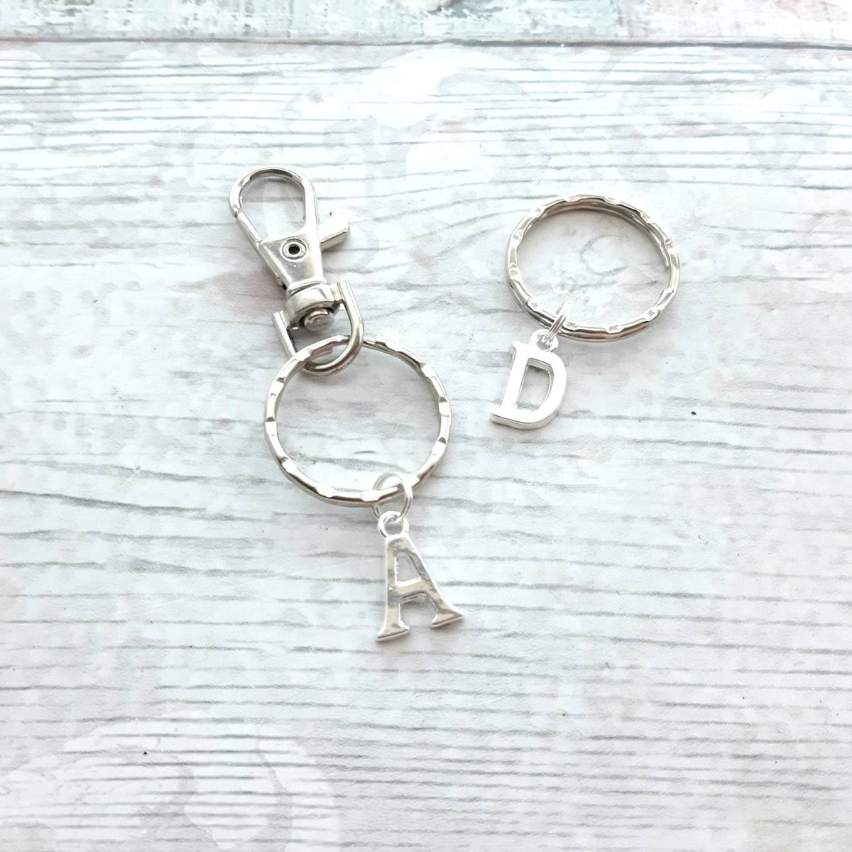 Initial keyring, personalised keychain, monogram bag charm, letter keyring, alphabet bag charm, initial accessory
