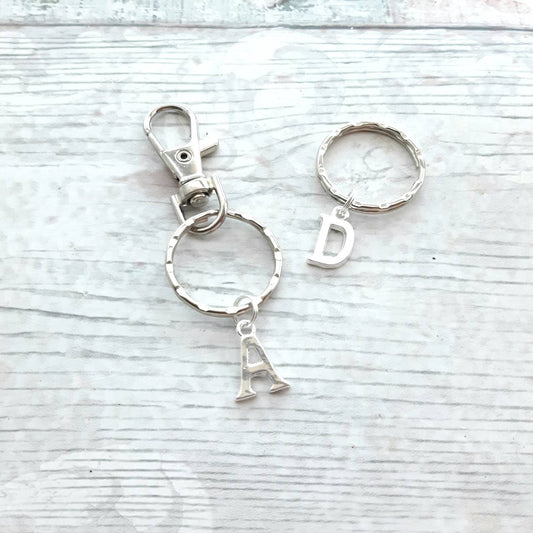 Initial keyring, personalised keychain, monogram bag charm, letter keyring, alphabet bag charm, initial accessory