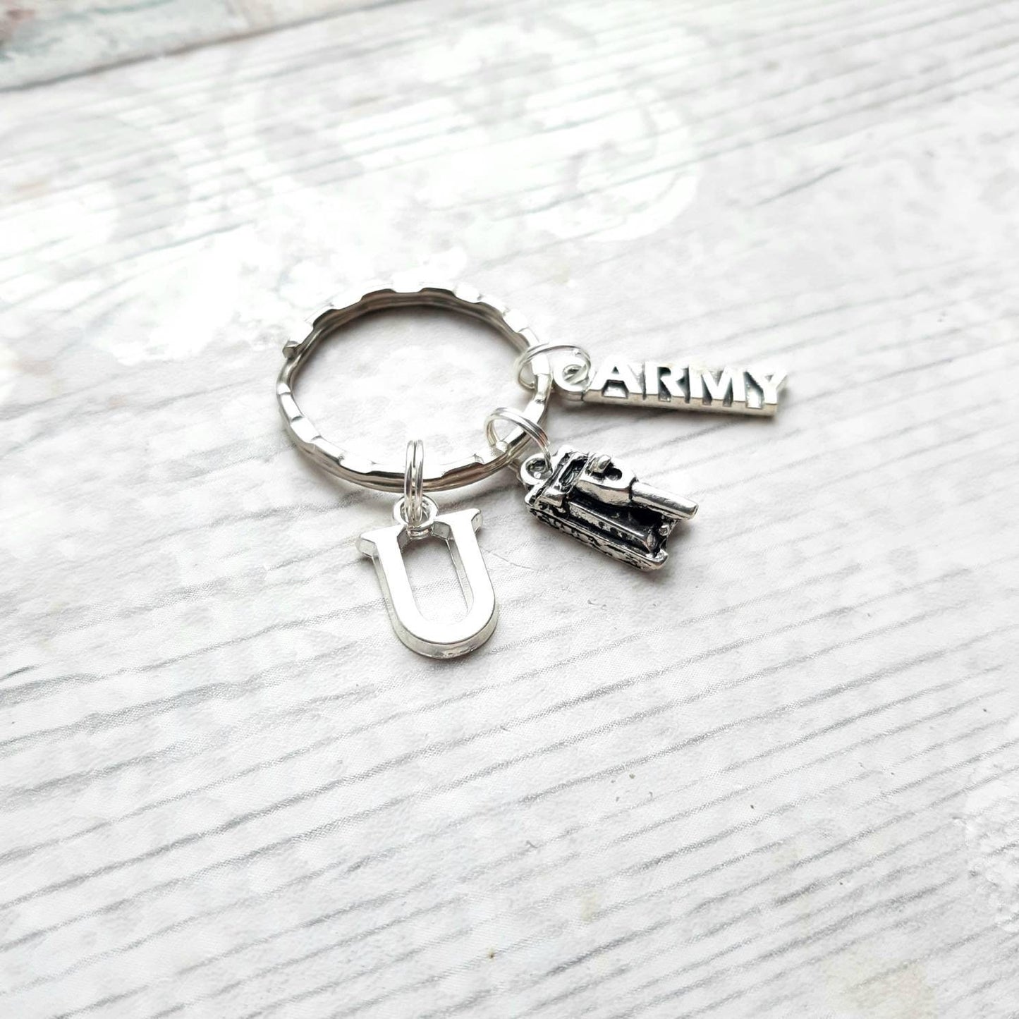 Army keyring, military tank keychain, gift for soldier, present for dad, squaddie keychain, army wife