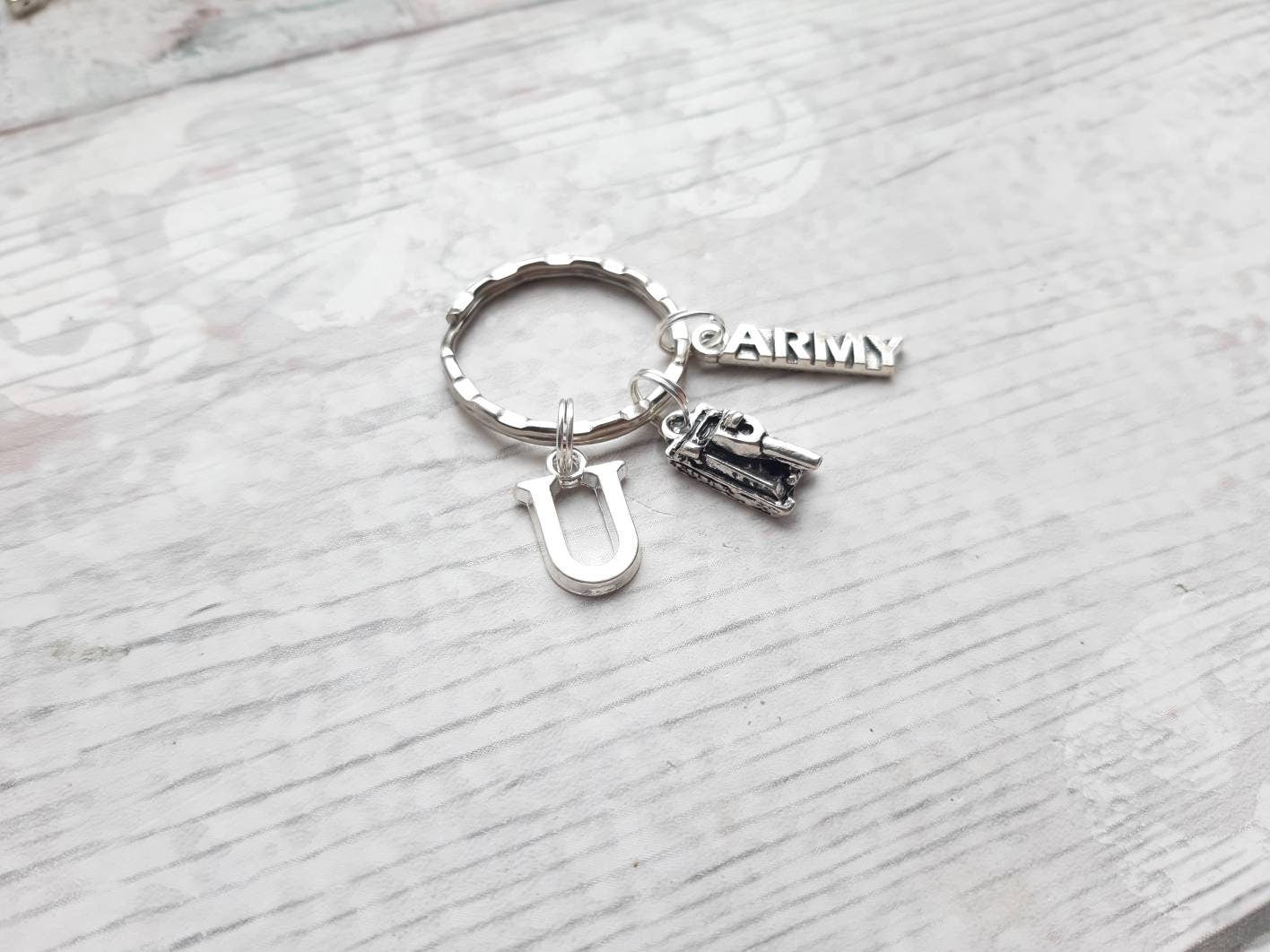 Army keyring, military tank keychain, gift for soldier, present for dad, squaddie keychain, army wife