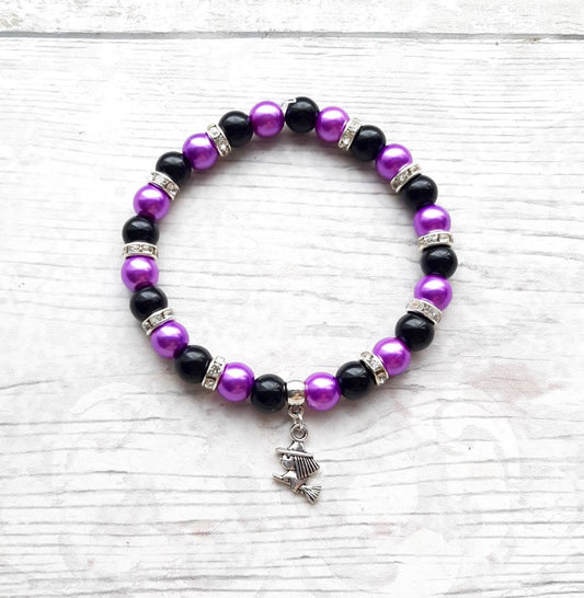 Witch bracelet, Halloween jewellery, gothic bracelet, pagan jewellery, protection gift, wicca bracelet, supernatural