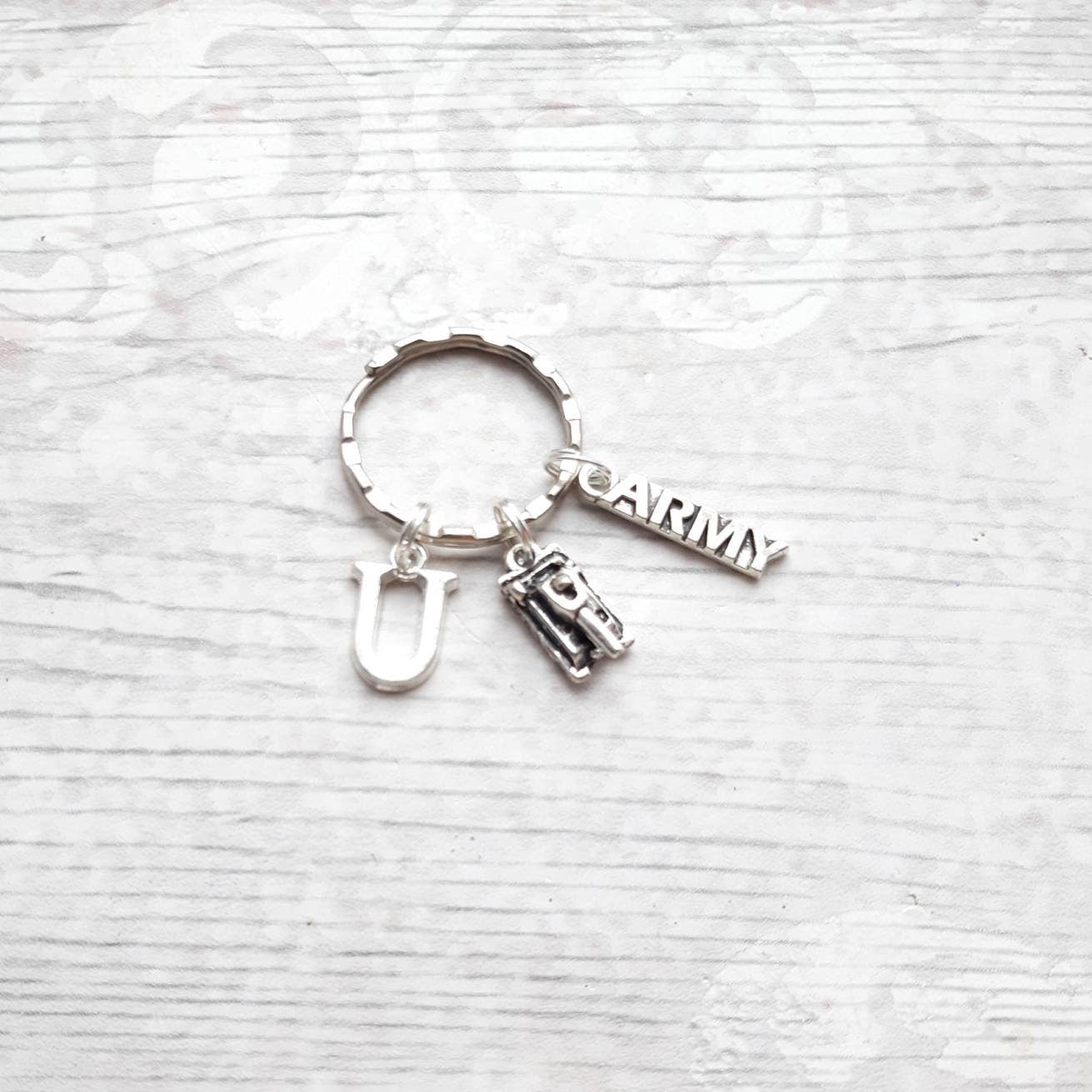 Army keyring, military tank keychain, gift for soldier, present for dad, squaddie keychain, army wife