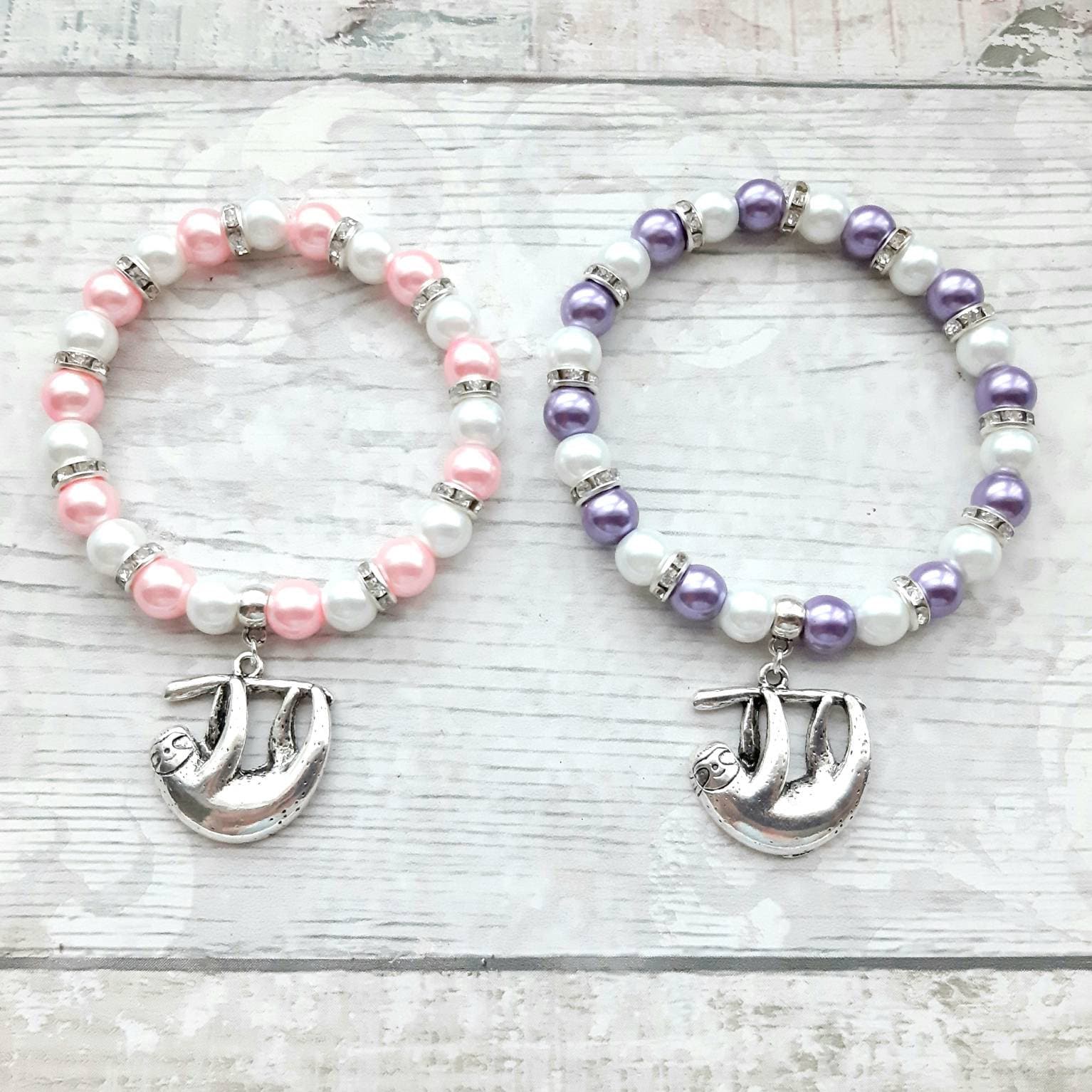 sloth bracelet, sloth lover jewellery, animal jewelry, lazy person present, wildlife rain forest gift