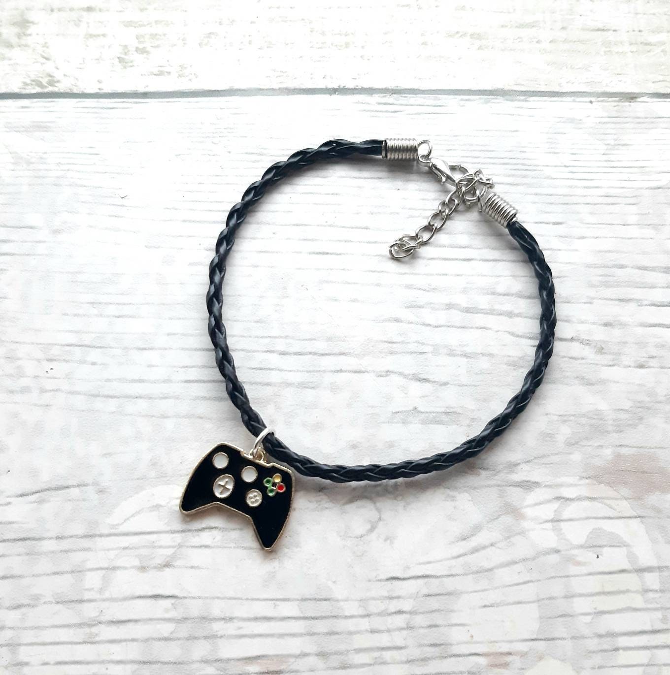 Game controller bracelet, gaming lover, personalised gamer jewellery, retro gifts for teenager, fathers day present, gifts for boys