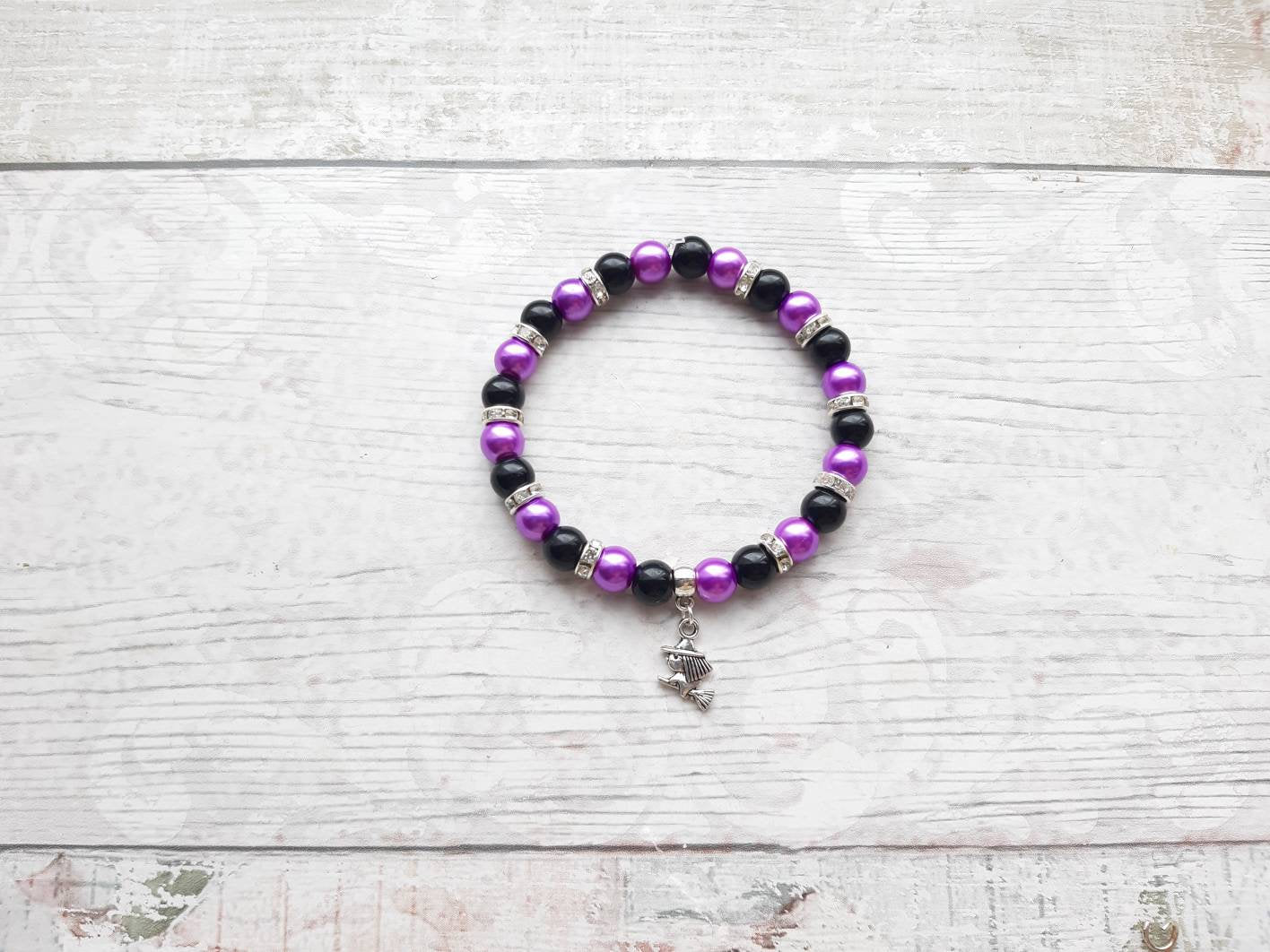 Witch bracelet, Halloween jewellery, gothic bracelet, pagan jewellery, protection gift, wicca bracelet, supernatural