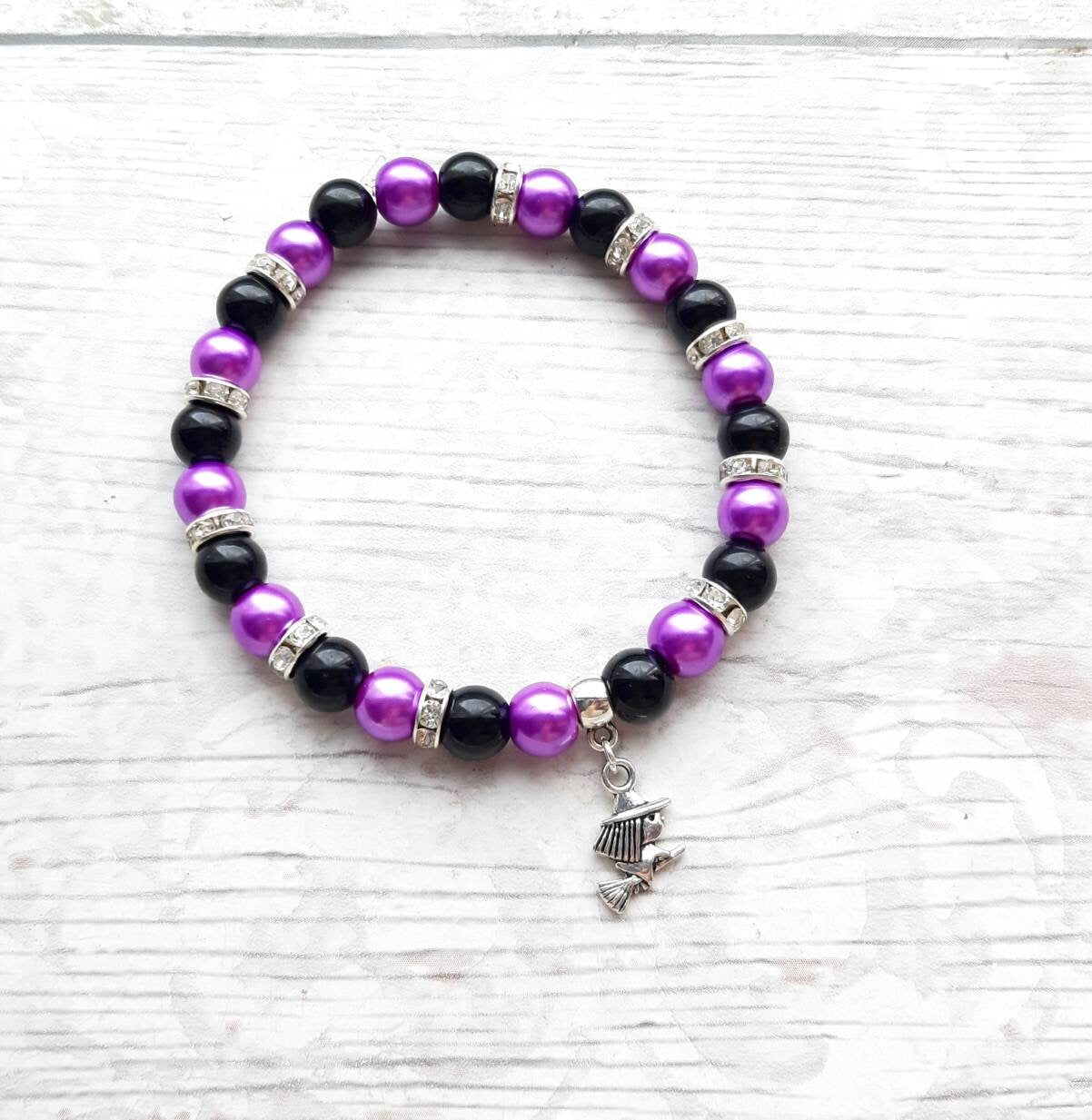 Witch bracelet, Halloween jewellery, gothic bracelet, pagan jewellery, protection gift, wicca bracelet, supernatural