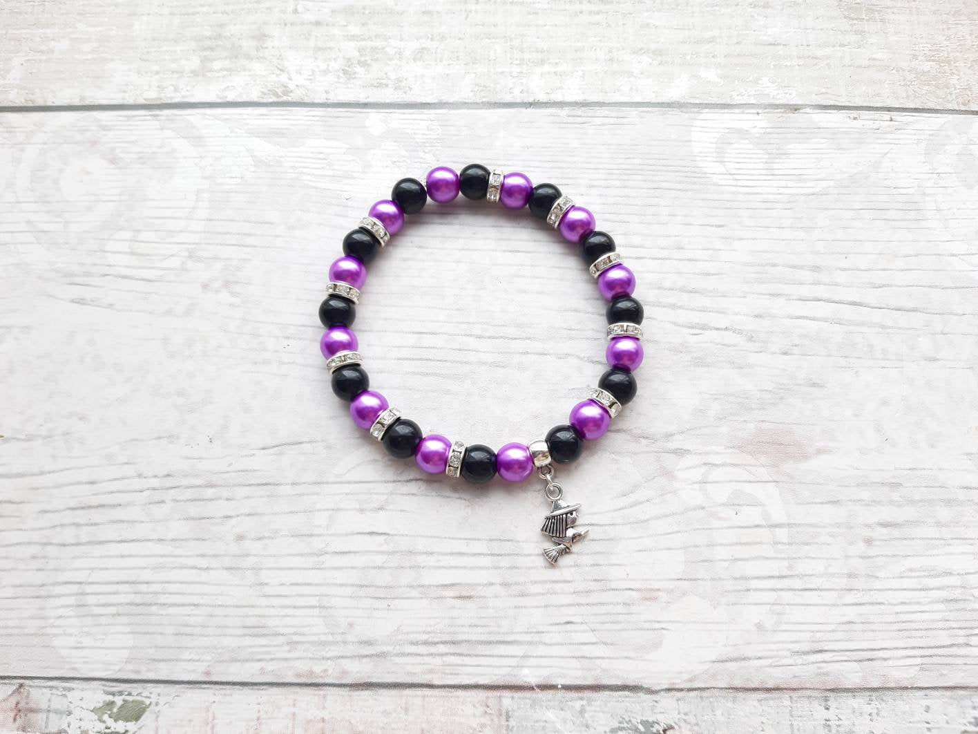 Witch bracelet, Halloween jewellery, gothic bracelet, pagan jewellery, protection gift, wicca bracelet, supernatural