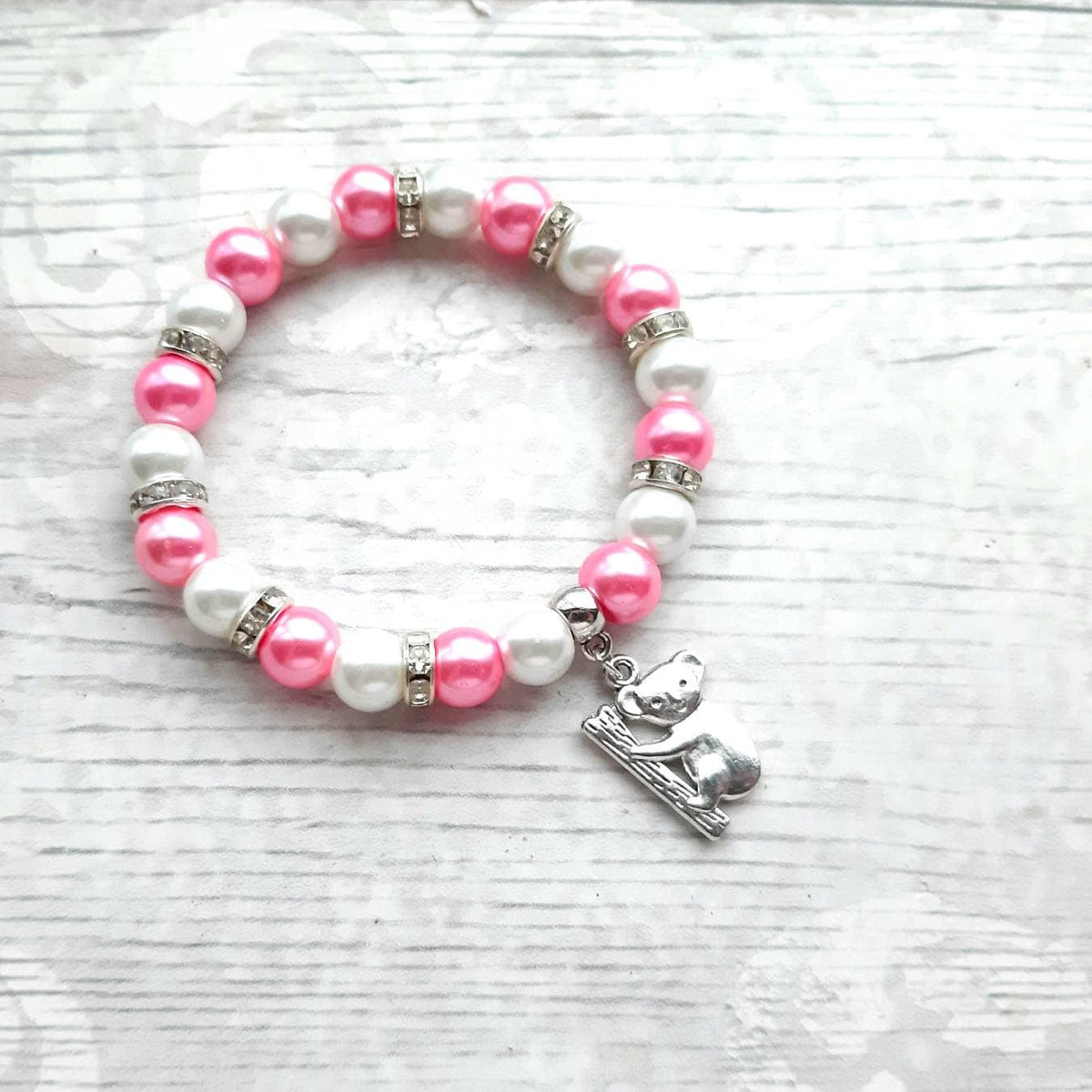 Koala bear bracelet, animal lover gift, Australia jewellery, Australian present, gift for her