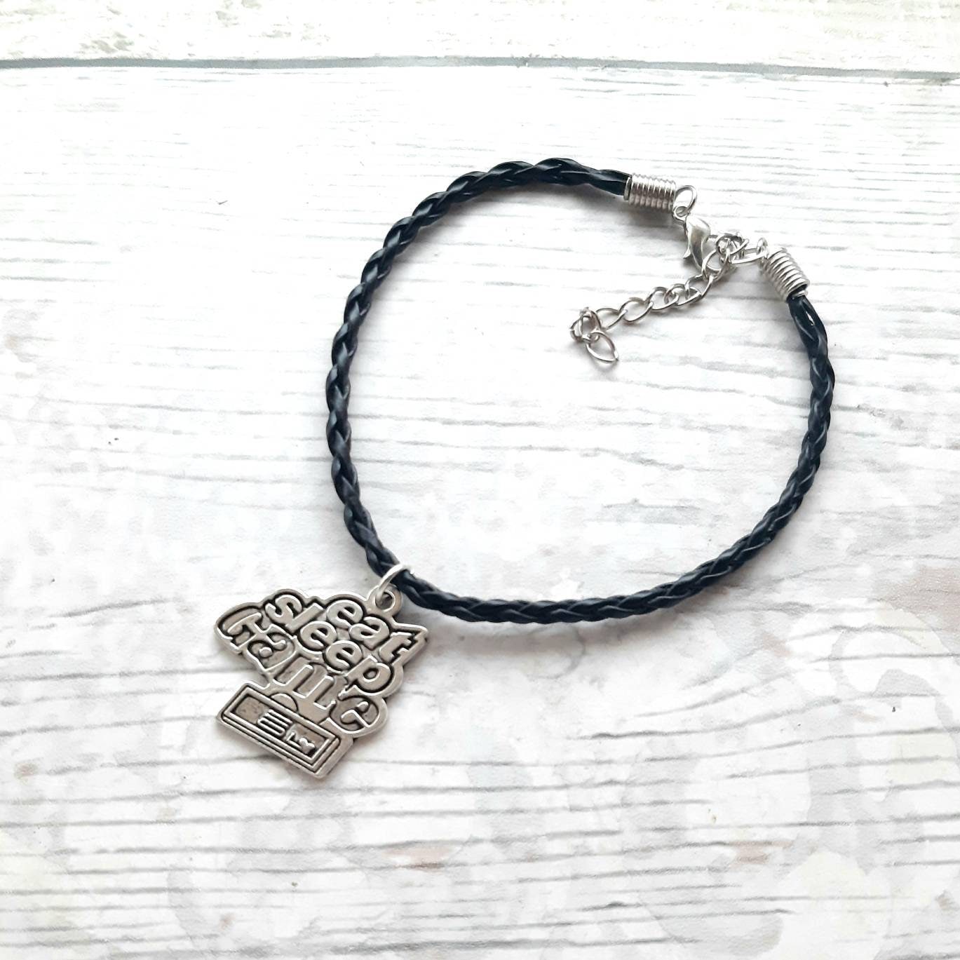 gaming bracelet, eat sleep game gift, fathers day present, gifts for him, teenager present, gamer girl