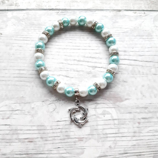 Dolphin bracelet, nautical jewellery, sea life gift, animal lover present, gifts for girls, ocean jewelry
