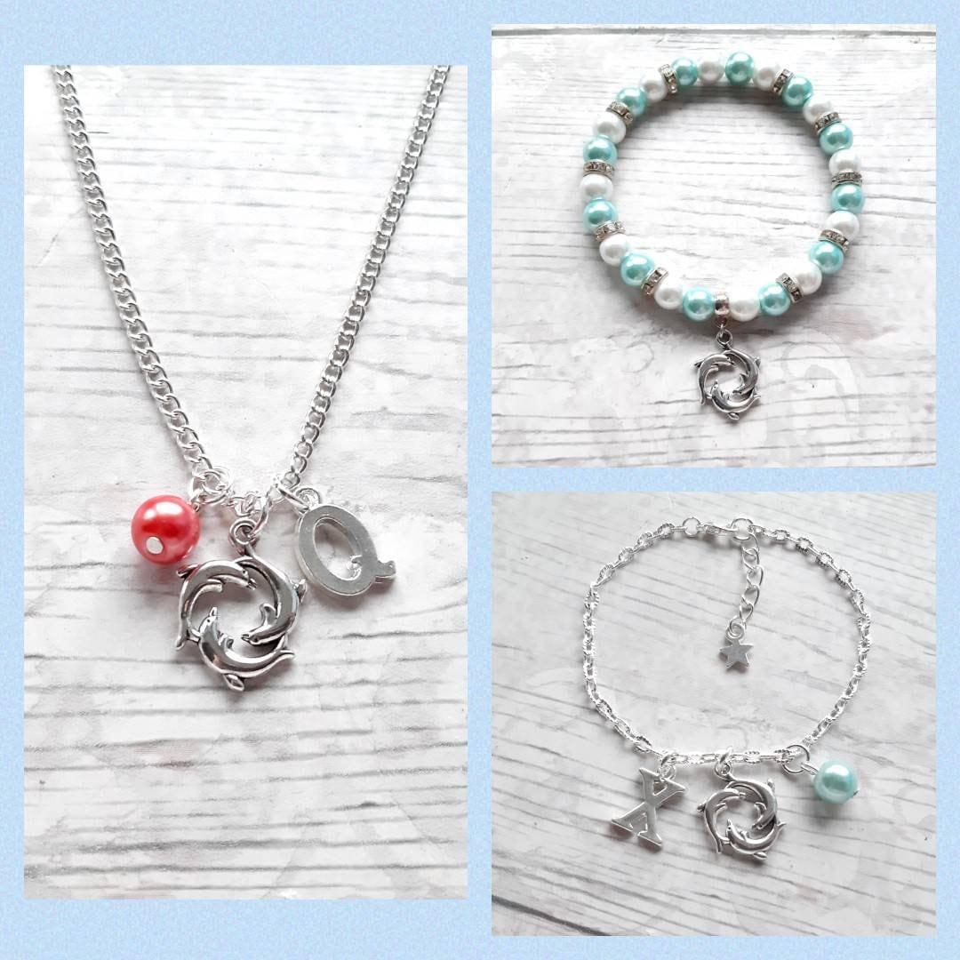 Dolphin bracelet, nautical jewellery, sea life gift, animal lover present, gifts for girls, ocean jewelry