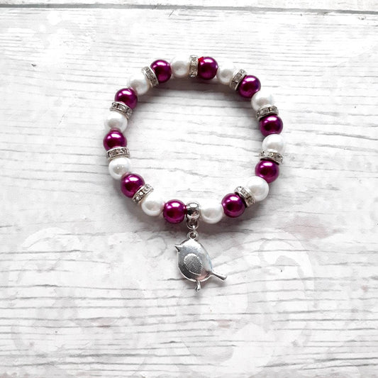 Robin bracelet, bird jewellery, christmas bracelet, memorial keepsake, Robins appear gift, nature present