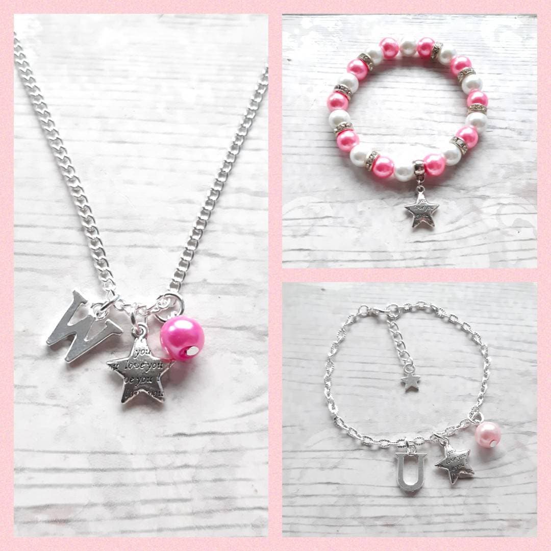 love you bracelet, star bracelet, valentines day jewellery, gift for mum, birthday present, anniversary for wife