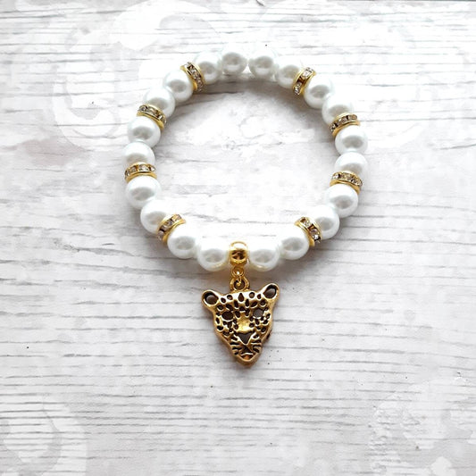 leopard bracelet, cheetah bracelet, cat jewellery, animal lover present, panther gift, rhinestone bracelet