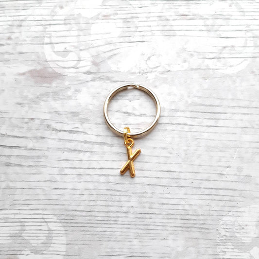 Initial keyring, personalised keychain, monogram bag charm, letter keyring, alphabet bag charm, initial accessory