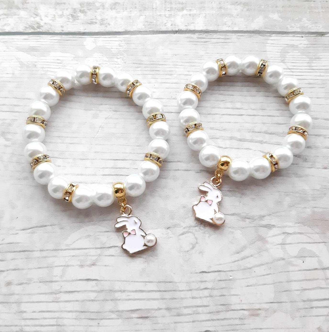 Rabbit bracelet, easter jewellery, bunny bracelet, easter bunny gift, animal lover present, gifts for girls