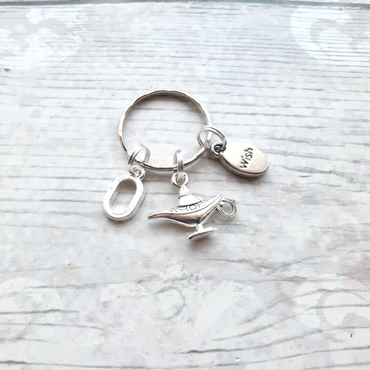 Magic lamp keyring, genie wish keychain, fairytale gift, make a wish present