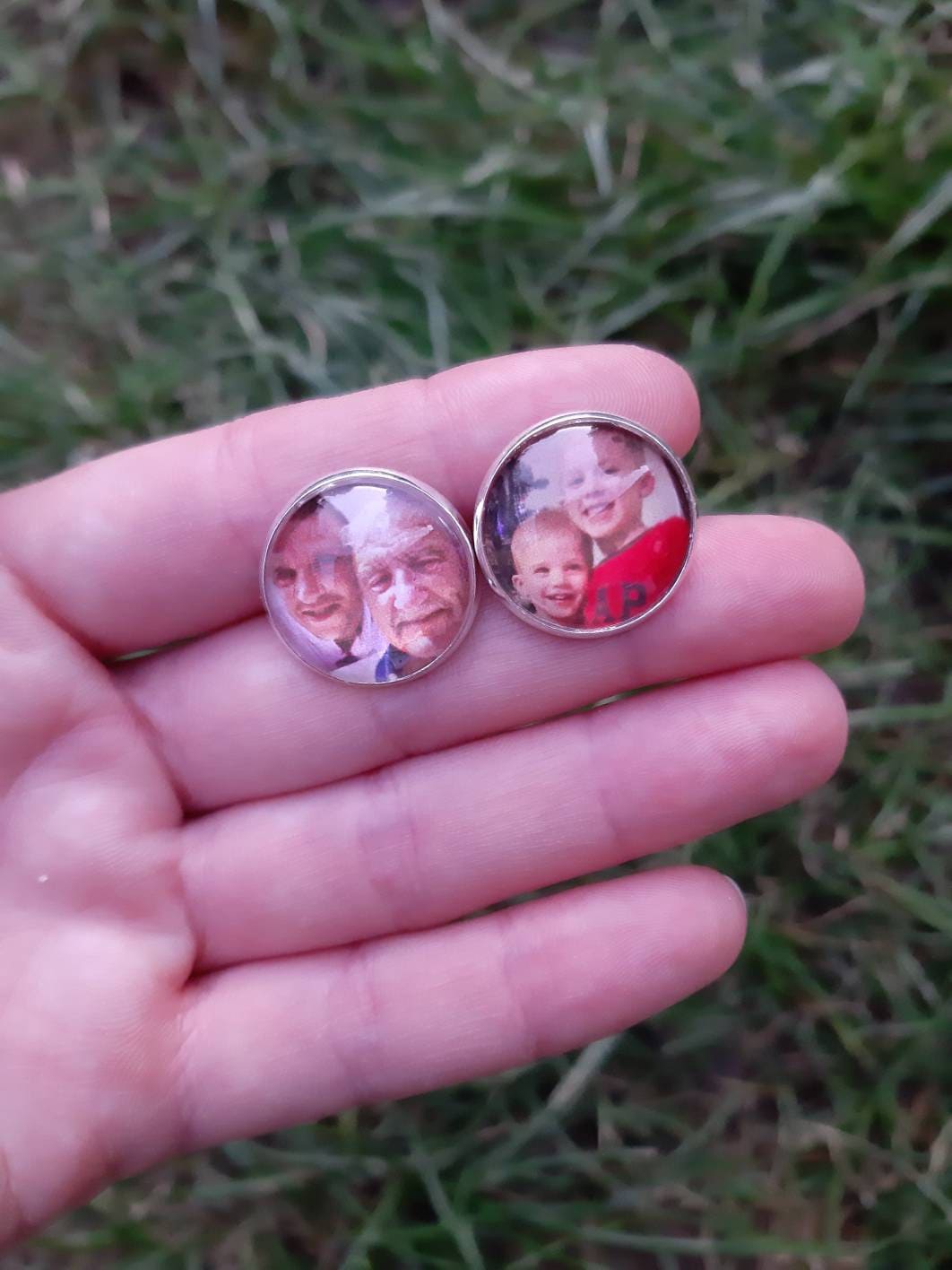 Photo cufflinks, groom keepsake, wedding keepsake, memorial cufflinks, fathers day gift, father of the bride present, picture cufflink
