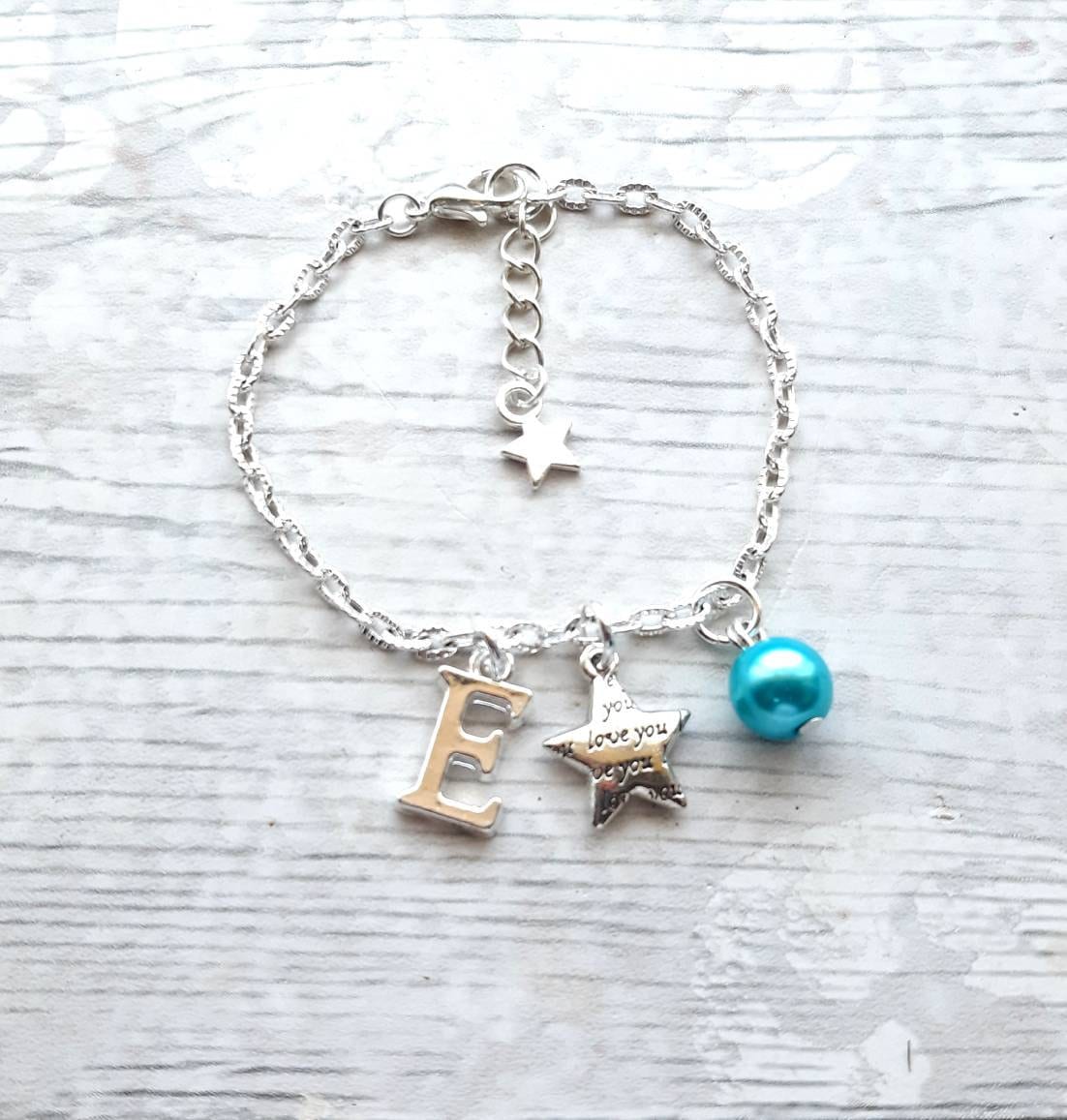 love you bracelet, star bracelet, valentines day jewellery, gift for mum, birthday present, anniversary for wife