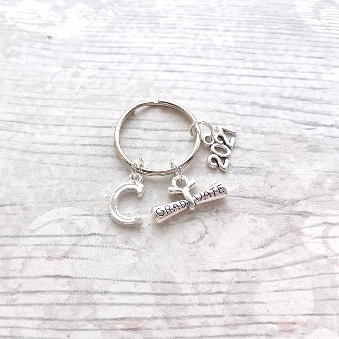 2023 graduation keyring, graduate keychain, scroll keyring, leavers bagcharm, personalised present, gift for graduate, class of 2022