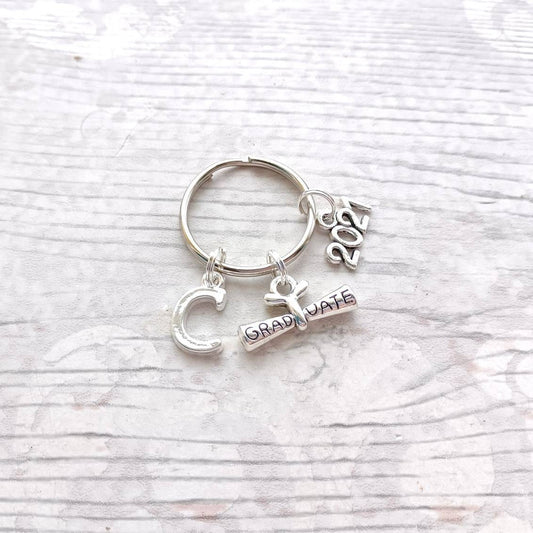 2023 graduation keyring, graduate keychain, scroll keyring, leavers bagcharm, personalised present, gift for graduate, class of 2022