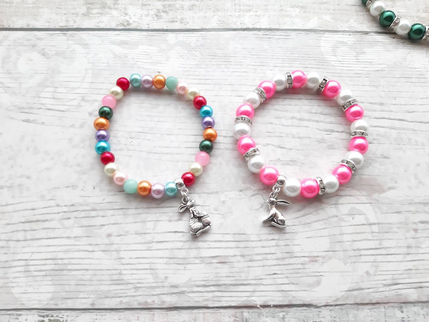 Rabbit bracelet, easter jewellery, bunny bracelet, easter bunny gift, animal lover present, gifts for girls